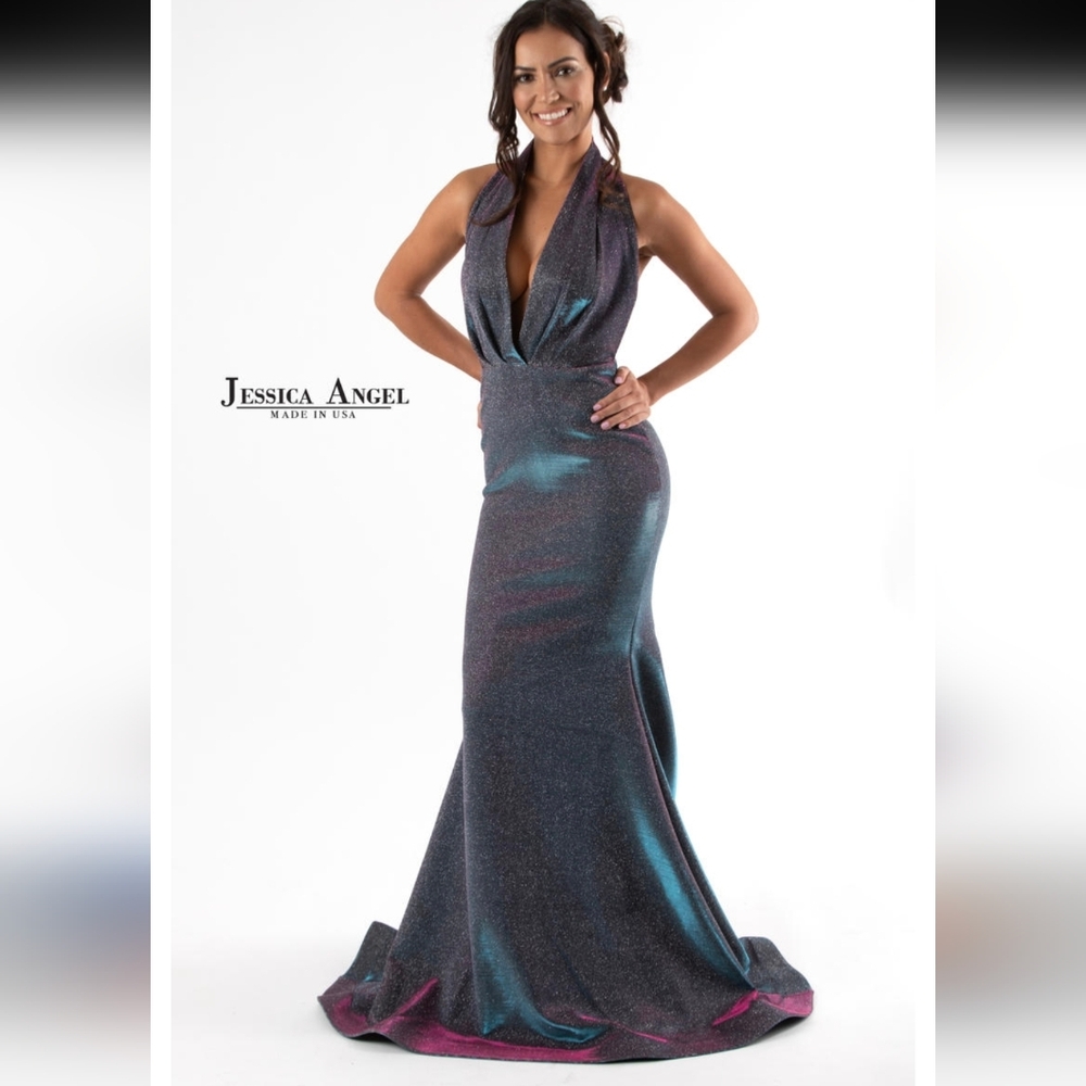 Jessica Angel JA700 Blue Shimmer Hulter Dress